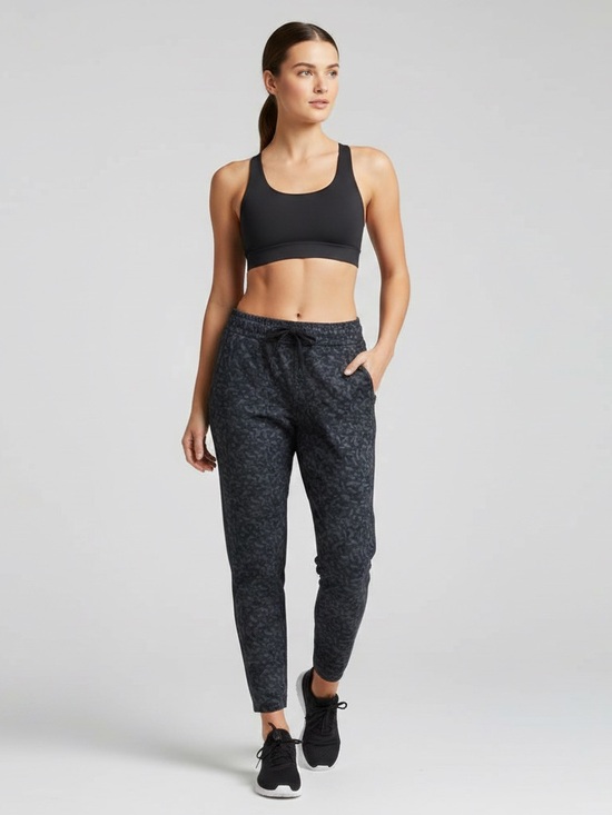 CRZ YOGA Pants - Nwot CRZ YOGA Drawstring 4-Way Stretch Ankle Pants Black Gray Size 8